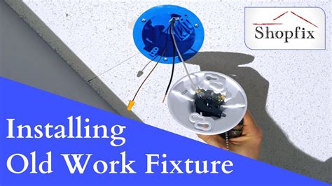 how to install a ceiling junction box|old work ceiling box installation.